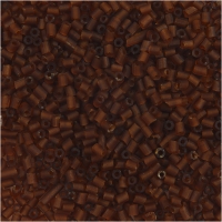 Rocaiperler 2-cut, diam. 1,7 mm, str. 15/0 , hulstr. 0,5 mm, brun, 500g/ 1 ps.