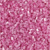 Rocaiperler 2-cut, diam. 1,7 mm, str. 15/0 , hulstr. 0,5 mm, rosa, 500g/ 1 ps.