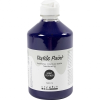 Tekstilmaling, halvd&aelig;kkende, r&oslash;dviolet, 500 ml/ 1 fl.