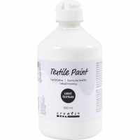 Tekstilmaling, halvd&aelig;kkende, sort, 500 ml/ 1 fl.