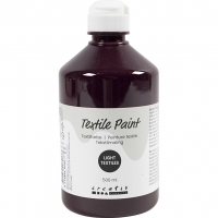 Tekstilmaling, halvd&aelig;kkende, aubergine, 500 ml/ 1 fl.