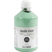 Tekstilmaling, halvd&aelig;kkende, s&oslash;gr&oslash;n, 500 ml/ 1 fl.