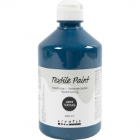 Tekstilmaling, halvd&aelig;kkende, turkisbl&aring;, 500 ml/ 1 fl.