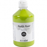 Tekstilmaling, halvd&aelig;kkende, kiwi, 500 ml/ 1 fl.