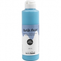 Tekstilmaling Solid, d&aelig;kkende, turkisbl&aring;, 250 ml/ 1 fl.