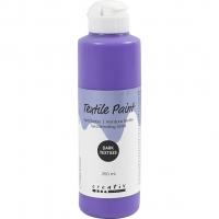 Tekstilmaling Solid, d&aelig;kkende, lilla, 250 ml/ 1 fl.