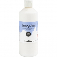Lasurmaling, mat, transparent, hvid, 500 ml/ 1 fl.