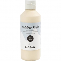 Udend&oslash;rsmaling, silkemat, d&aelig;kkende, hvid, 250 ml/ 1 fl.