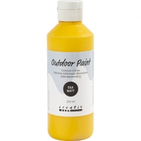 Udend&oslash;rsmaling, silkemat, d&aelig;kkende, gul, 250 ml/ 1 fl.