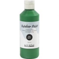 Udend&oslash;rsmaling, silkemat, d&aelig;kkende, gr&oslash;n, 250 ml/ 1 fl.