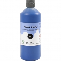 Temperamaling, mat, halvd&aelig;kkende, m&oslash;rk bl&aring;, 500 ml/ 1 fl.