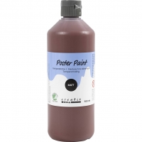 Temperamaling, mat, halvd&aelig;kkende, brun, 500 ml/ 1 fl.