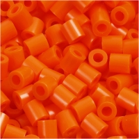 Rørperler, str. 5x5 mm, hulstr. 2,5 mm, medium, klar orange (32233), 1100stk./ 1 pk.