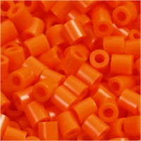 Rørperler, str. 5x5 mm, hulstr. 2,5 mm, medium, klar orange (32233), 6000 stk./ 1 pk.