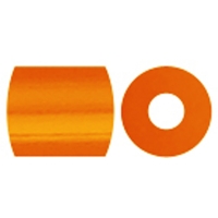 Rørperler, str. 5x5 mm, hulstr. 2,5 mm, medium, klar orange (32233), 6000stk./ 1 pk.