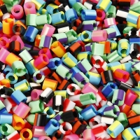R&oslash;rperler, str. 5x5 mm, hulstr. 2,5 mm, medium, stribet, 10000 stk./ 1 pk.