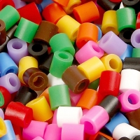 R&oslash;rperler, str. 5x5 mm, hulstr. 2,5 mm, medium, standardfarver, 6000 stk./ 1 pk.