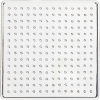 Perleplade, lille firkant, medium, str. 9 cm, transparent, 1 stk.