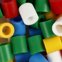 R&oslash;rperler, str. 10x10 mm, hulstr. 5,5 mm, standardfarver, 1000 stk./ 1 pk.