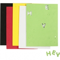 Mosgummi, ark 15x21 cm, str. 2-2,3 cm, tykkelse 2 mm, ass. farver, 5 ark/ 1 pk.