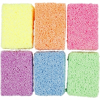 Soft Foam, neonfarver, 6x10g/ 1 pk.