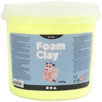 Foam Clay®, glitter, gul, 560g/ 1 spand