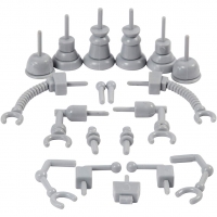 Robotdele, str. 0,5-6 cm, grå, 19 stk./ 1 pk.