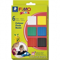 FIMO® Kids ler, standardfarver, 6x42g/ 1 pk.