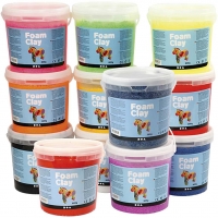 Foam Clay®, Indhold kan variere, ass. farver, 12x560g/ 1 pk.