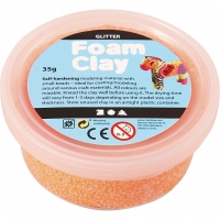 Foam Clay®, glitter, orange, 35g/ 1 ds.