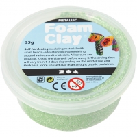 Foam Clay®, metallic, grøn, 35g/ 1 ds.
