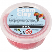 Foam Clay®, metallic, rød, 35g/ 1 ds.