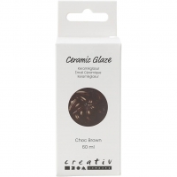 Keramik Glasur, 984-1101 °C, dækkende, Chocolate Brown, 60 ml/ 1 fl.