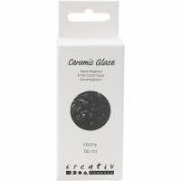 Keramik Glasur, 984-1101 °C, dækkende, Ebony, 60 ml/ 1 fl.