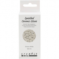 Prikket Keramik Glasur , 999-1060 °C, dækkende, snow white, 60 ml/ 1 fl.