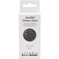 Prikket Keramik Glasur , 999-1060 °C, dækkende, Tutto Nero, 60 ml/ 1 fl.