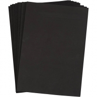 Mosgummi, A4, ark 210x297 mm, tykkelse 2 mm, sort, 10ark/ 1 pk.