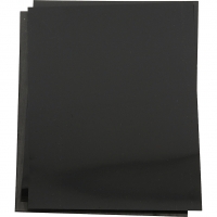Krympeplast, ark 20x30 cm, tykkelse 0,3 mm, mat sort, 10ark/ 1 pk.