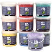Silk Clay®, ass. farver, 10x650g/ 1 pk.