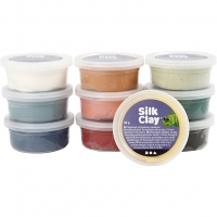 Silk Clay®, douche farver, 10x40g/ 1 pk.