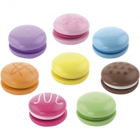 VIGA Macarons i træ, str. 4.5 cm, 8stk./ 1 pk.