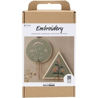 DIY Kit Broderi, Broderirammer, støvet grøn, 1pk./ 1 pk.