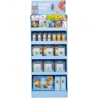Gulvdisplay med Foam Clay®, H: 1560 mm, D: 390 mm, B: 580 mm, ass. farver, 102 enh./ 1 pk.