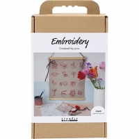 DIY Kit Broderi, ophæng, hør, 1 pk.