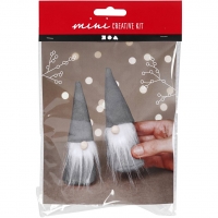 Mini DIY Kit, Næsenisser, H: 12 cm, grå, 1pk./ 1 pk.