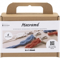 Mini DIY Kit Macramé, Nøglering, 1pk./ 1 pk.