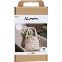 DIY Kit Macramé, Taske, hvid, 1pk./ 1 pk.