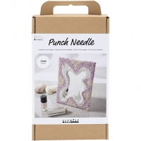 DIY Kit Punch Needle , Spejl, pastelfarver, 1pk./ 1 pk.