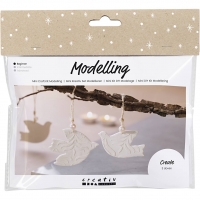 Mini DIY Kit Modellering, Duer, off white, 1pk./ 1 pk.