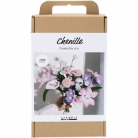 DIY Kit Chenilleblomster, Blomster, pastelfarver, 1pk./ 1 pk.